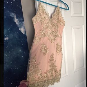 Metallic Lace Dress